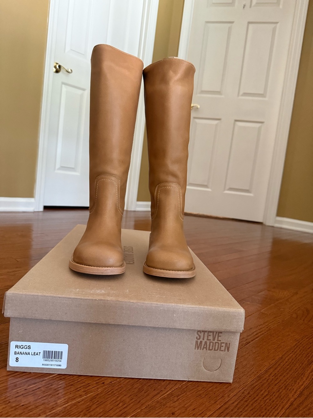 Steve Madden Over-the-Knee Riding Boots in Banana Tan